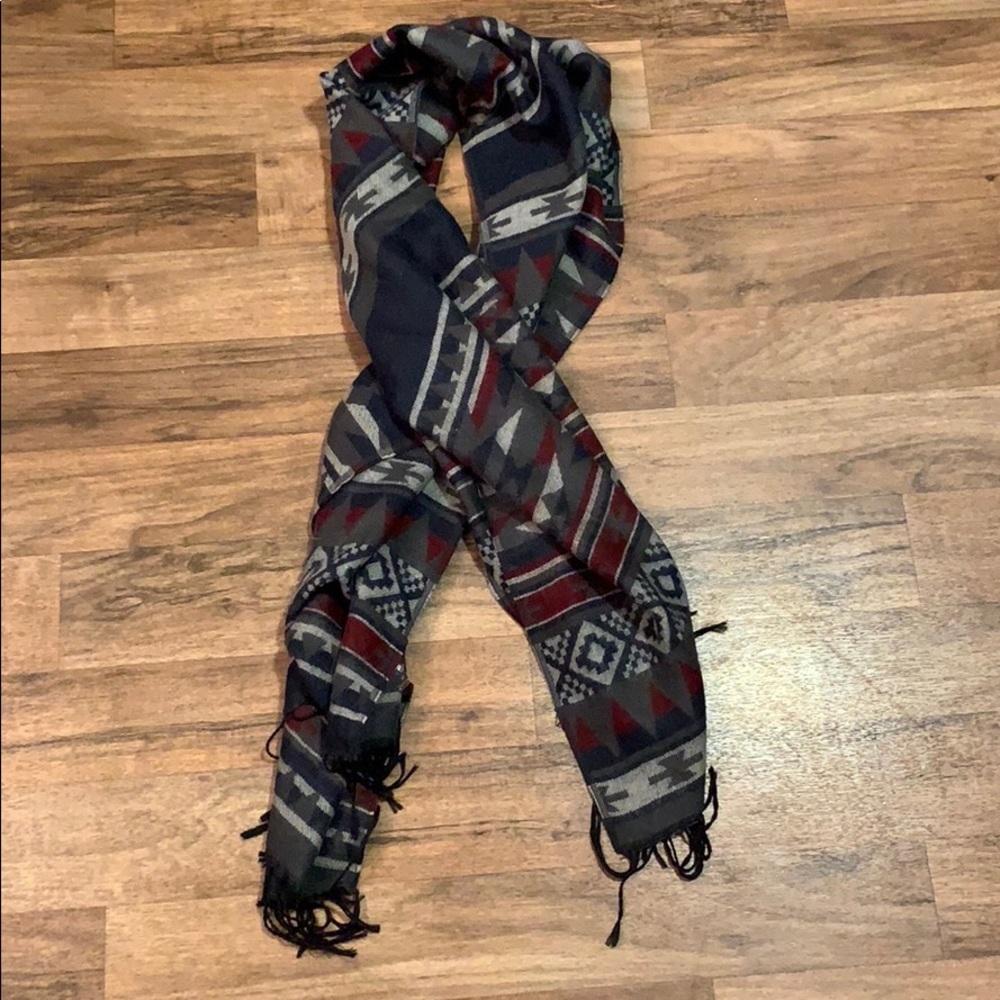 Aztec Print Fringe scarf